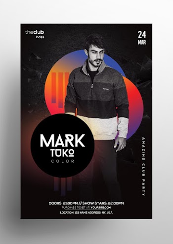 Club – Free Colorful Alternative PSD Flyer Template