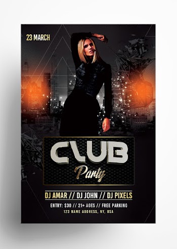 Club Party – Free PSD Flyer Template