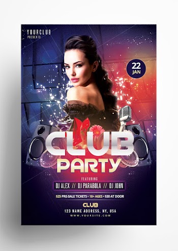Club Party – Freebie Photoshop Flyer Template