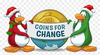 Club Penguin Holiday Party 2014 And "we Wish You A - Club Penguin Coins For Change