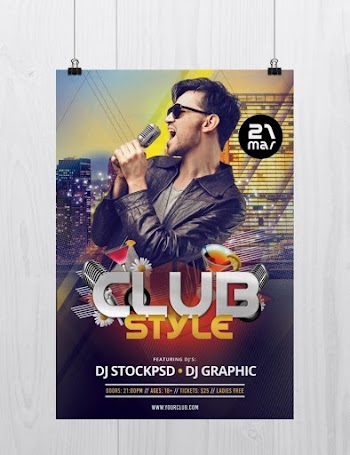 Club Style – Download Free PSD Flyer Template