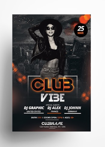 Club Vibe – Free PSD Flyer Template