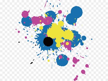 CMYK color model Splash Logo - Colorful ink jet material 