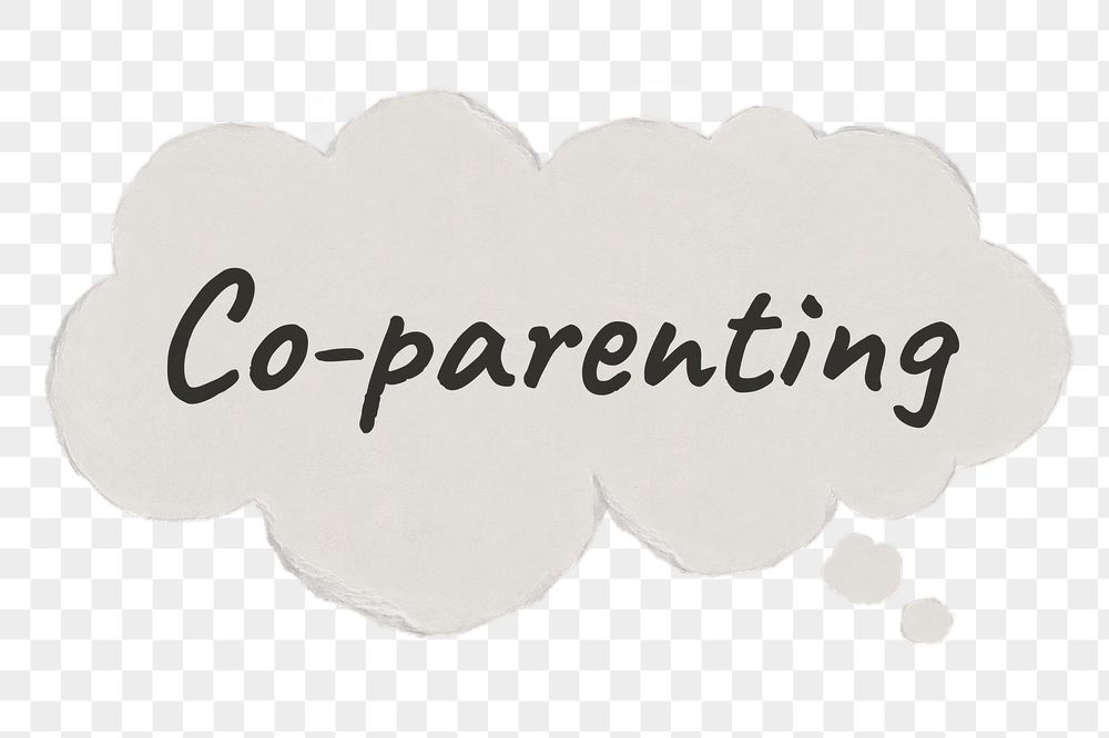 Co-parenting png thought bubble sticker, | Free PNG - rawpixel