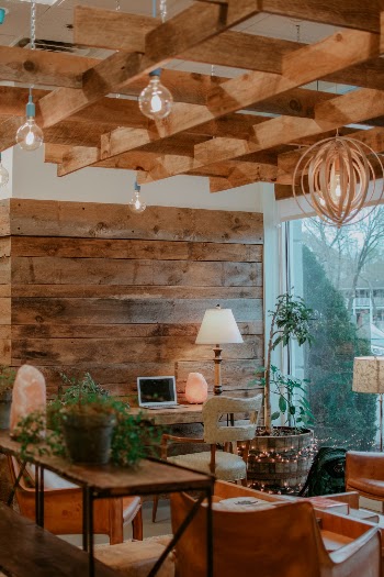 Co-working office space interior design.