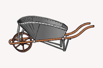 Coal barrow clipart, illustration vector. | Free Vector - rawpixel