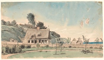 Coastal landscape with thatched houses. | Free Photo - rawpixel