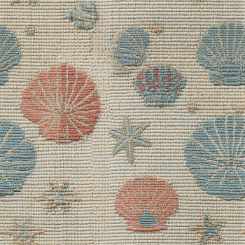 Coastal Shell Medallion Rug Pattern