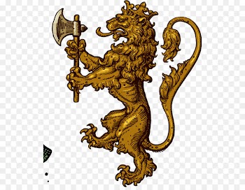 Coat of arms Heraldry Clip art - Golden Lion badge medieval retro metal stamp 