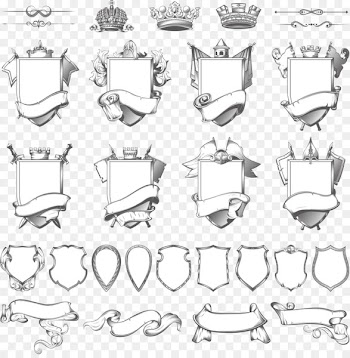 Coat of arms Heraldry Stock photography Illustration - Classical medieval element vector material 