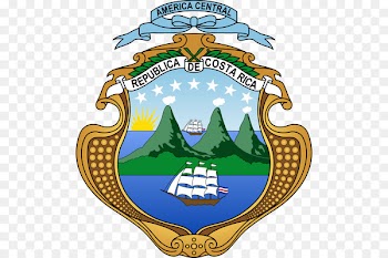 Coat of arms of Costa Rica Caribbean Sea Flag of Costa Rica - stamp passport 
