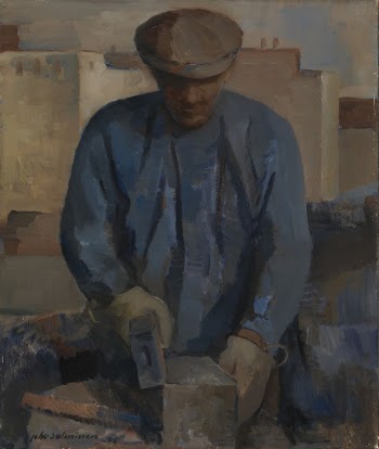 Cobblestone cutter, 1936, by Juho | Free Photo - rawpixel