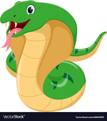 cobra snake cartoon isolated on white background