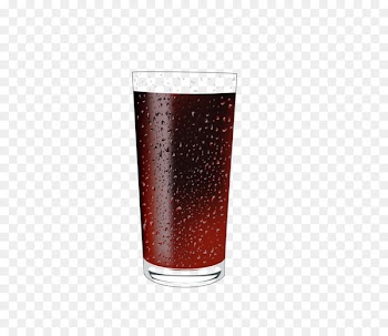 Coca-Cola Drink Pint glass - Transparent glass drink cup vector free download 
