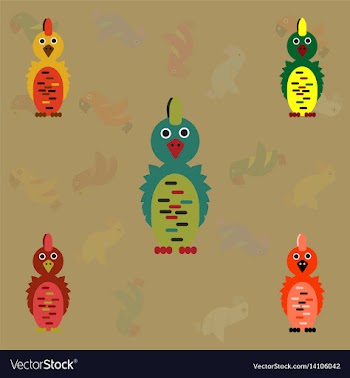 Cockatoo set parrots collection vector image