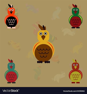 Cockatoo set parrots collection vector image