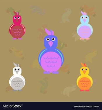 Cockatoo set parrots collection vector image