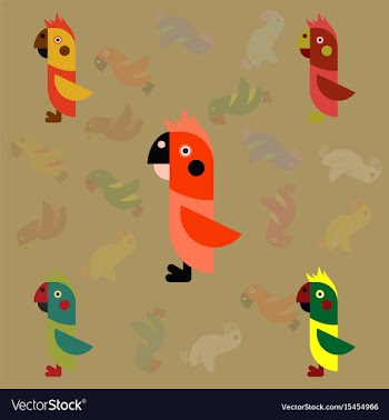 Cockatoo set parrots collection vector image