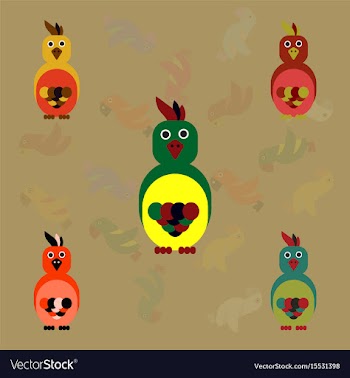 Cockatoo set parrots collection vector image