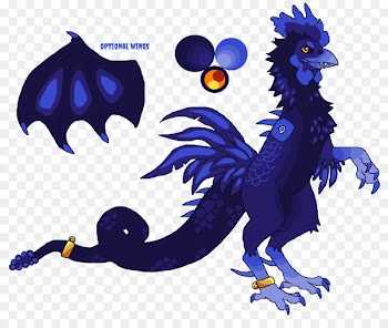 Cockatrice Dragon Monster Chicken Illustration - dragon 