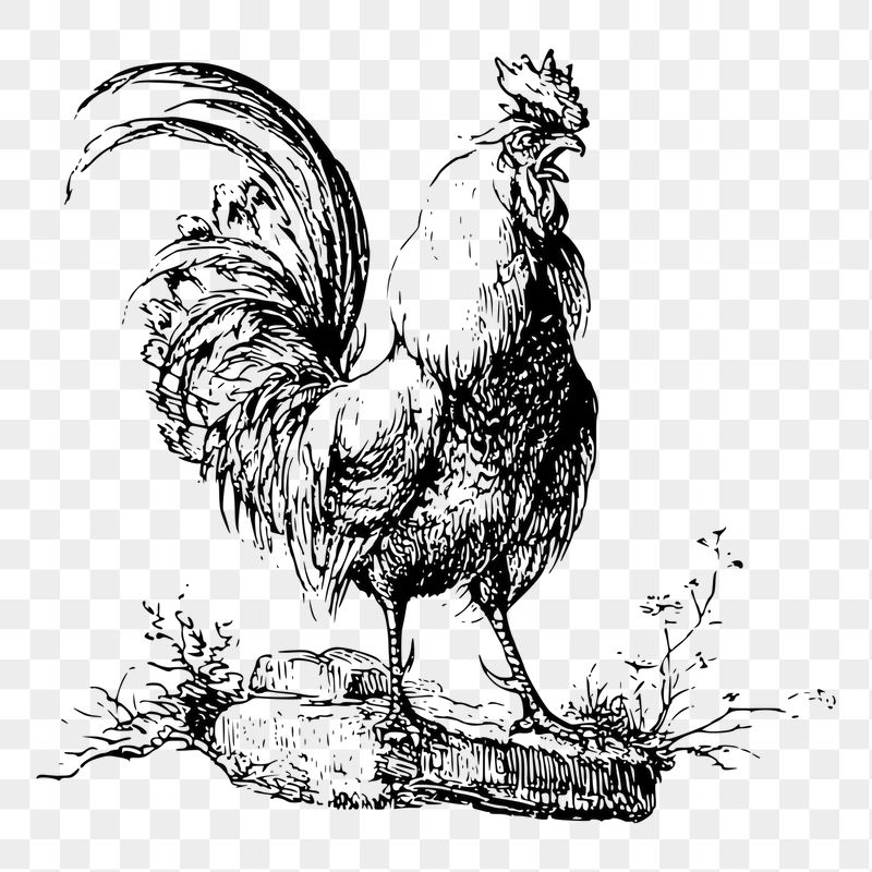 Cockerel chicken png sticker, vintage | Free PNG - rawpixel
