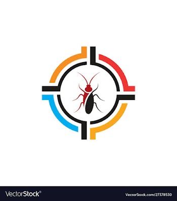 Cockroach in target icon vector image