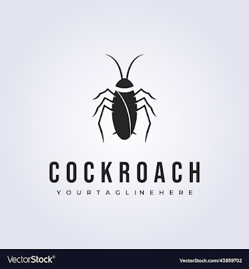 cockroach insect vintage pest logo