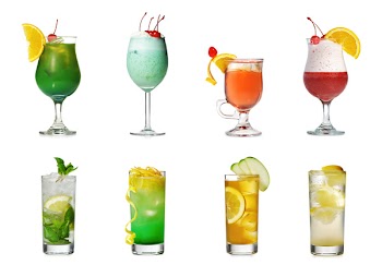 Cocktail Collection Isolated over White