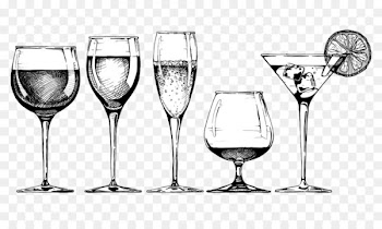 Cocktail Cosmopolitan Vodka Martini Drawing - Sketch glass 