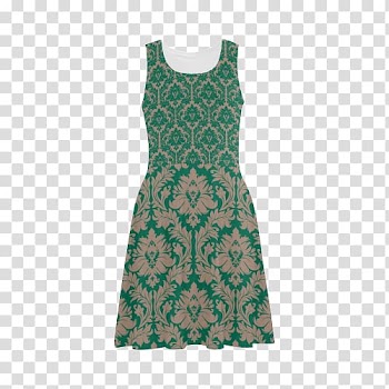 Cocktail dress Visual arts Sleeve, colorful green autumn transparent background PNG clipart