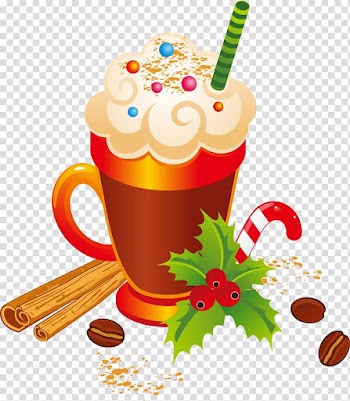 Cocktail Eggnog Candy cane Cinnamon roll Milk, Small fresh and colorful milk tea transparent background PNG clipart