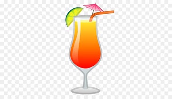 Cocktail garnish Emoji Drink Mai Tai - Tropical Cocktail 