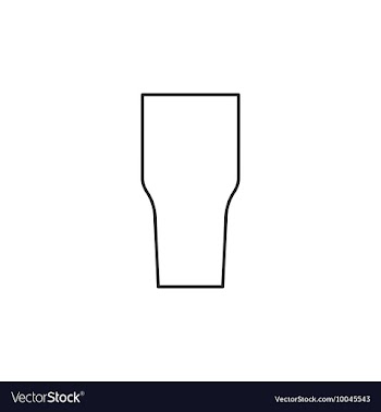Cocktail glass icon outline vector image