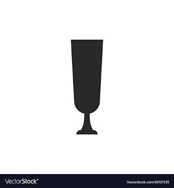 Cocktail glass icon silhouette vector image