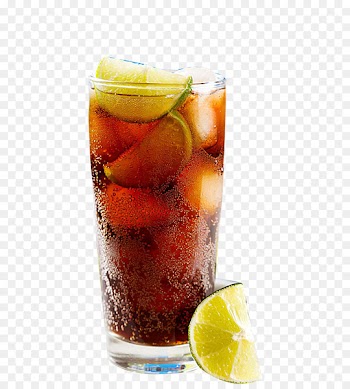 Cocktail Juice Coca-Cola Drink - Cocktail lemon ice cubes 