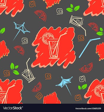 Cocktail pattern vector image