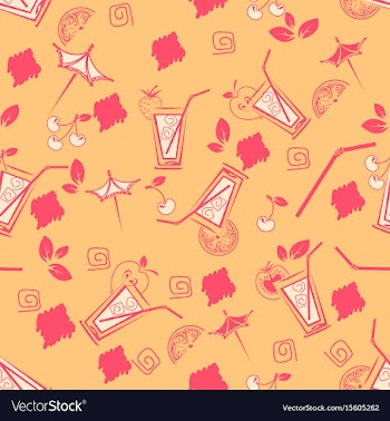 Cocktail pattern vector image