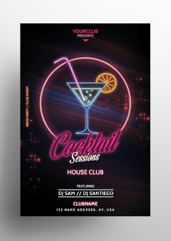 Cocktail Sessions – Free PSD Flyer Template
