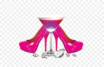 Cocktail Wine Bar Poster - Red wine with high heels 