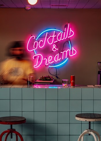 Cocktails &amp; Dreams Neon Sign