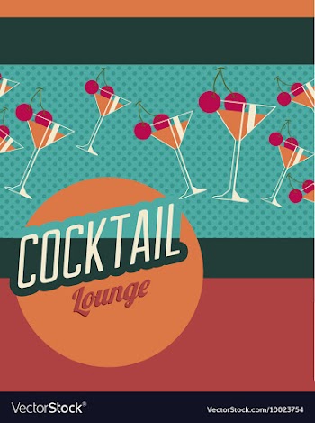 Cocktails and cherries vector image