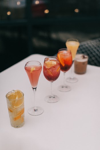 Cocktails on Table