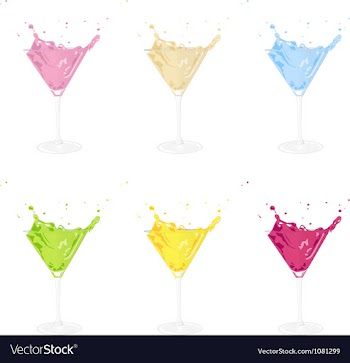 Cocktails set vector image
