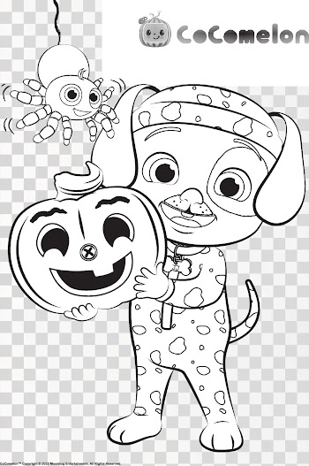 Cocomelon coloring page help learn with favorite characters