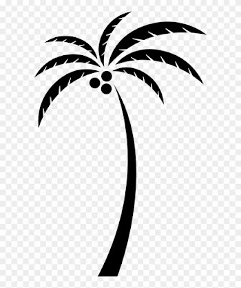 Coconut Arecaceae Tree Clip Art - Coconut Tree Silhouette Vector Png