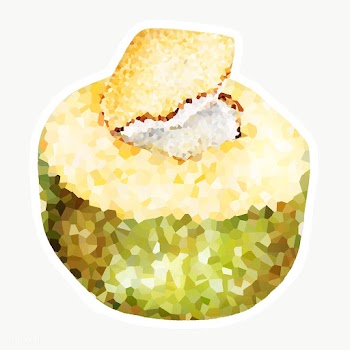 Coconut crystallized style sticker design element | Free  transparent png - 2341179