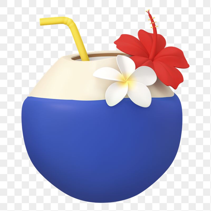 Coconut drink png sticker, 3D | Free PNG - rawpixel