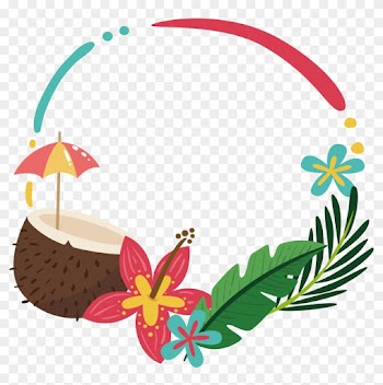 Coconut Palm Summer Border - Transparent Summer Border