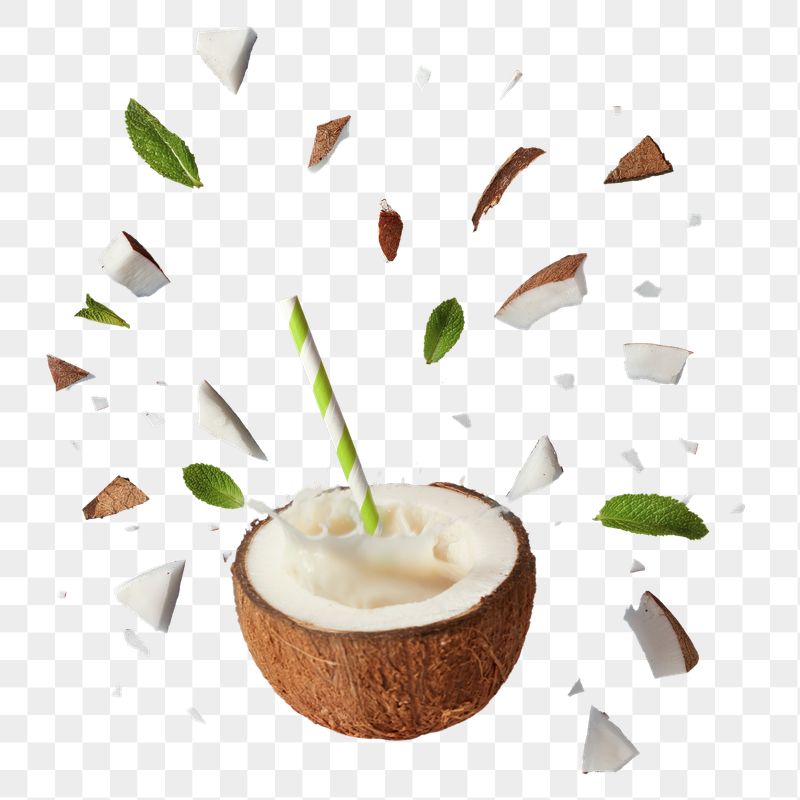 Coconut smoothie png splash sticker, | Free PNG - rawpixel