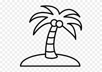 Coconut Tree, Trees, Island, Tree, Nature, Coconut, - Coconut Tree Out Line